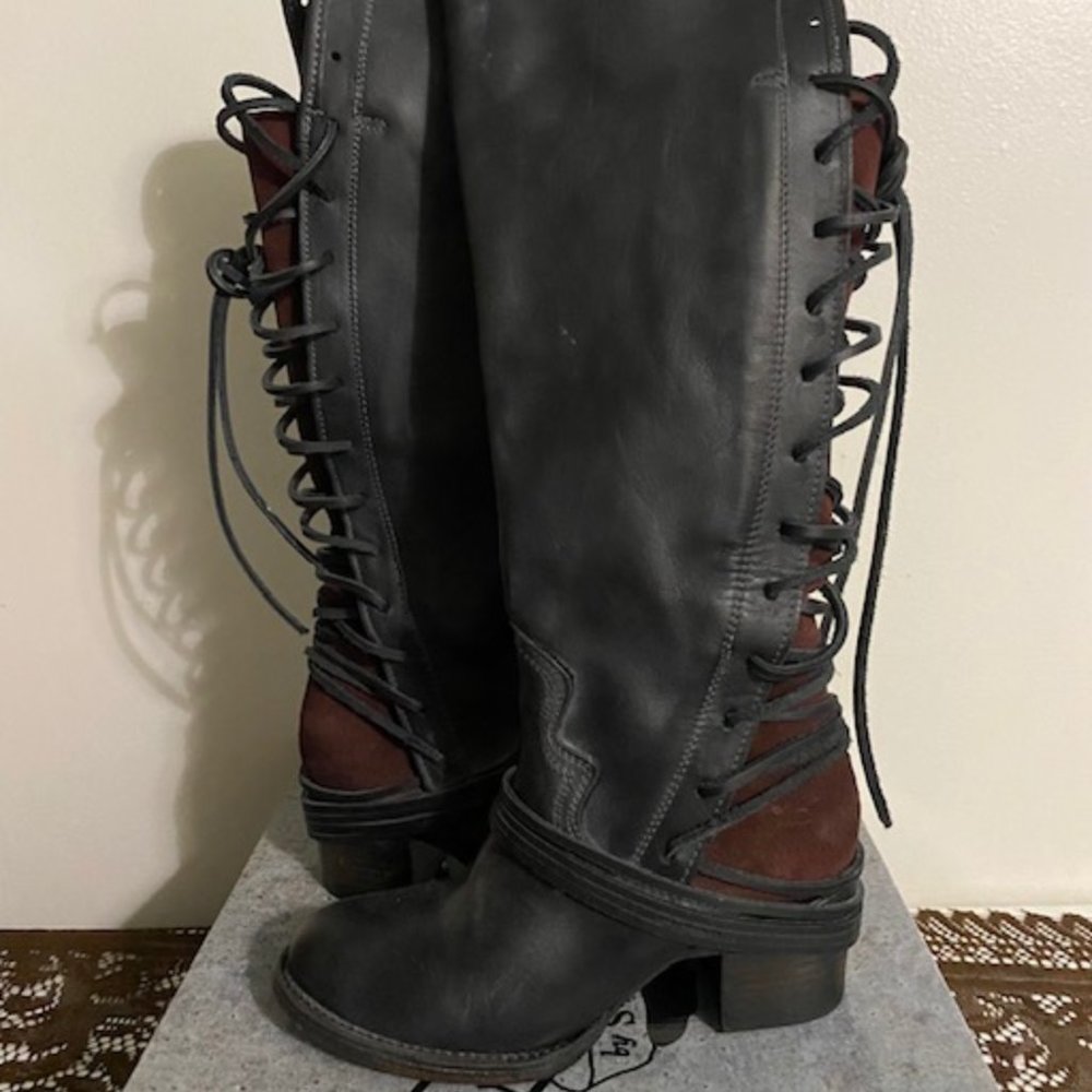 Size 7 FreeBird by Steven Black Leather Boots